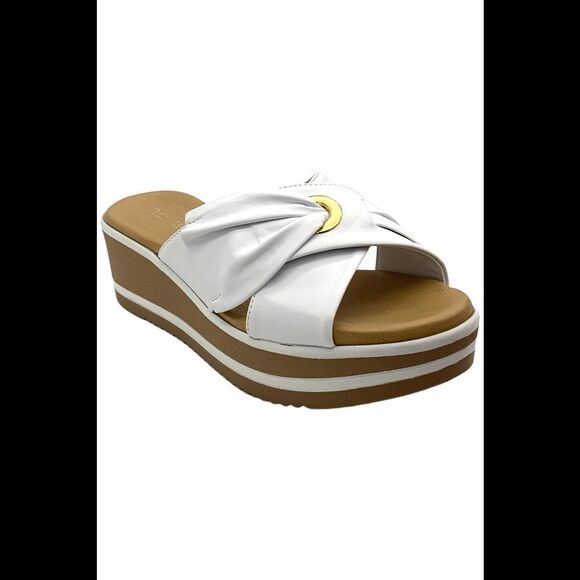 Ron White Women\'s Patrika Slip On Sandals White - Medium